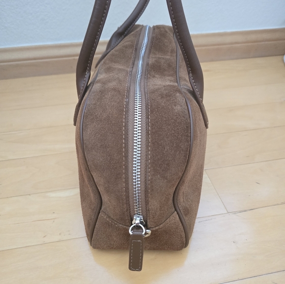 Brown Suede East-West Tote Bag - Picture 5 of 7